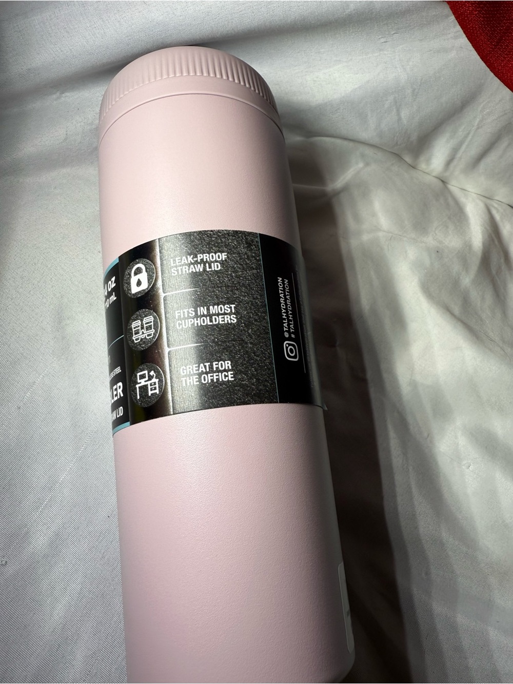 TAL Rowan 24 oz Pink Tumbler with Straw - Picture 4 of 5